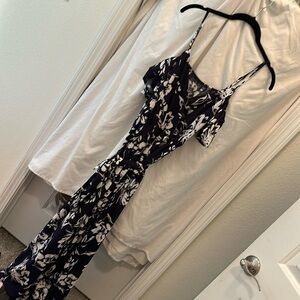 Floor length off the shoulder with straps